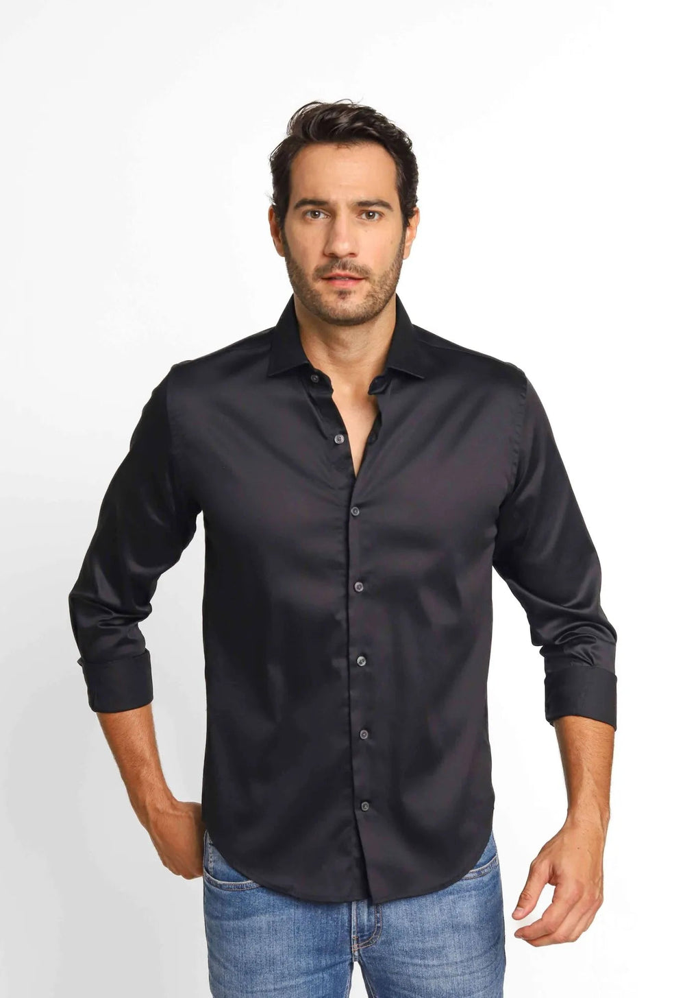 Camisa Dom Henrico ml Slim Fit Milano Acetinada - Henri Store