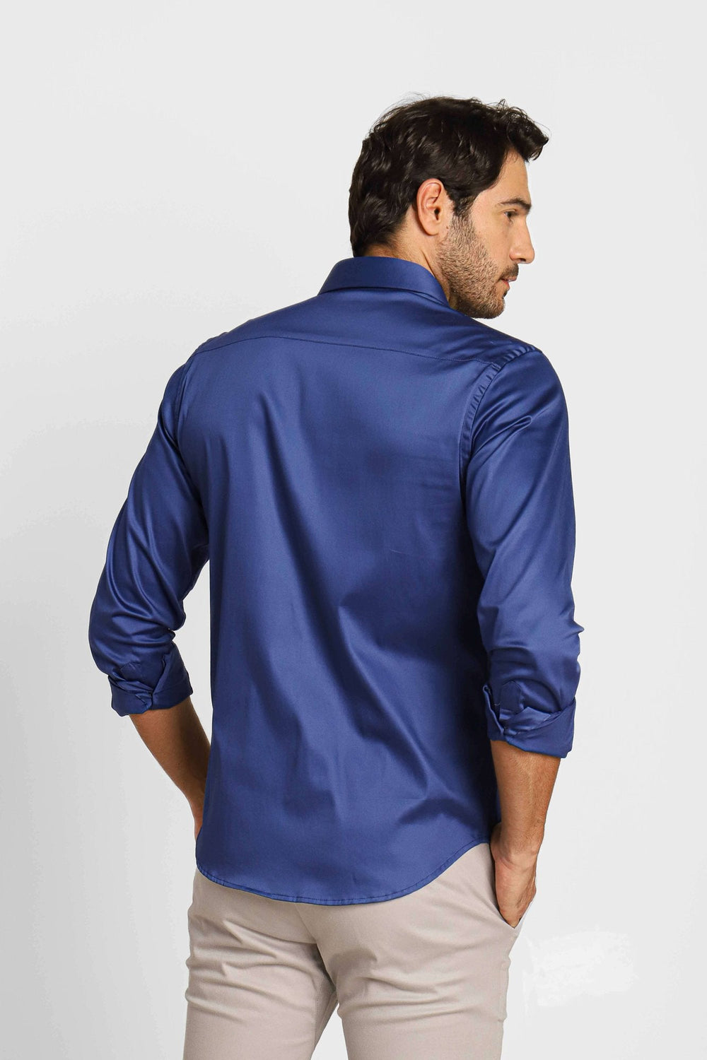 Camisa Dom Henrico ml Slim Fit Milano Acetinada - Henri Store
