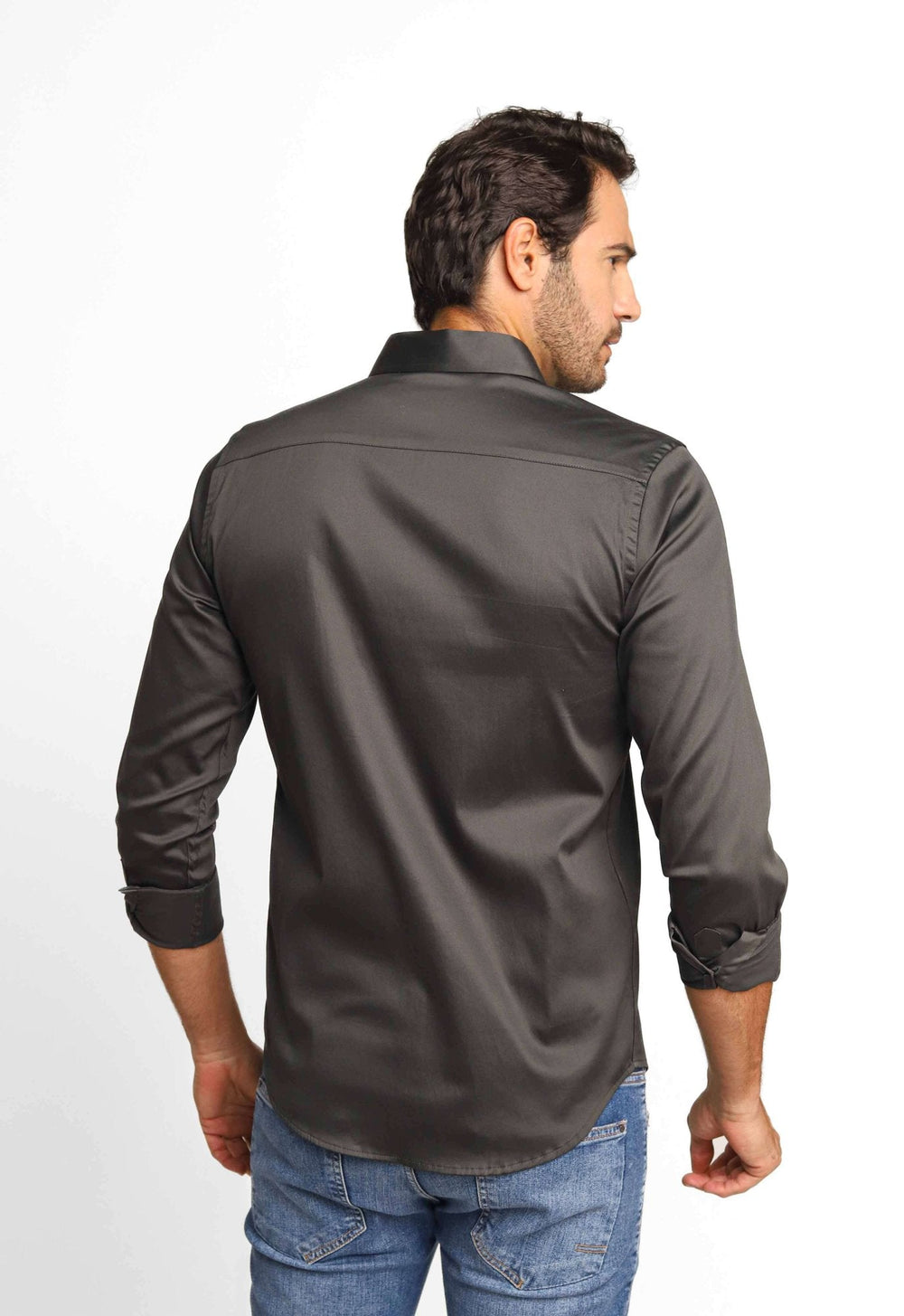 Camisa Dom Henrico ml Slim Fit Milano Acetinada - Henri Store