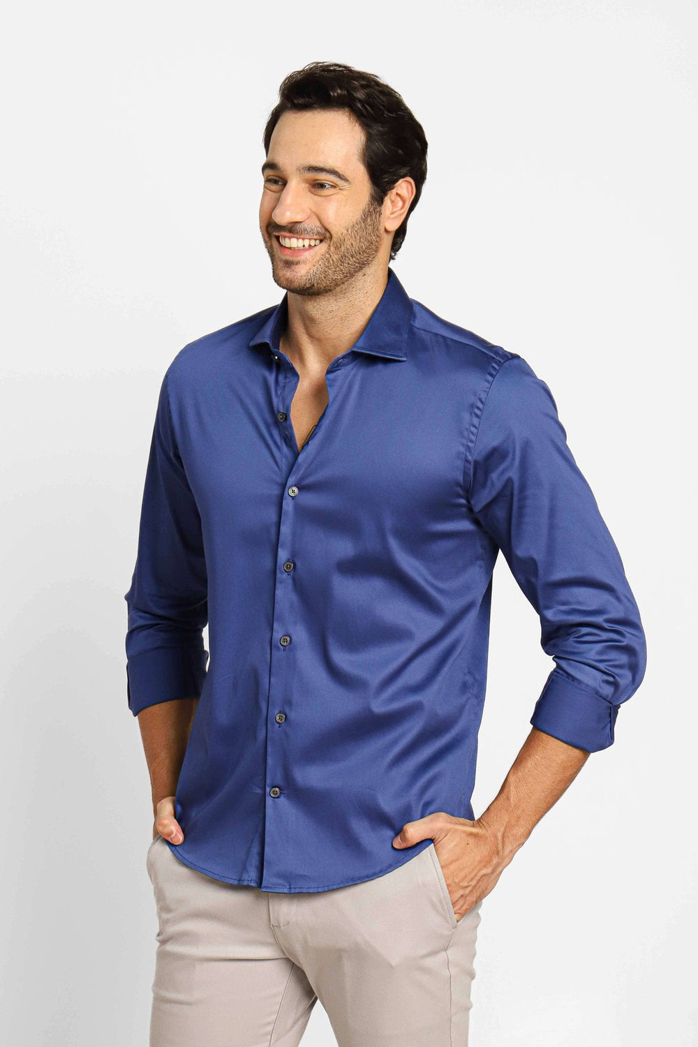 Camisa Dom Henrico ml Slim Fit Milano Acetinada - Henri Store