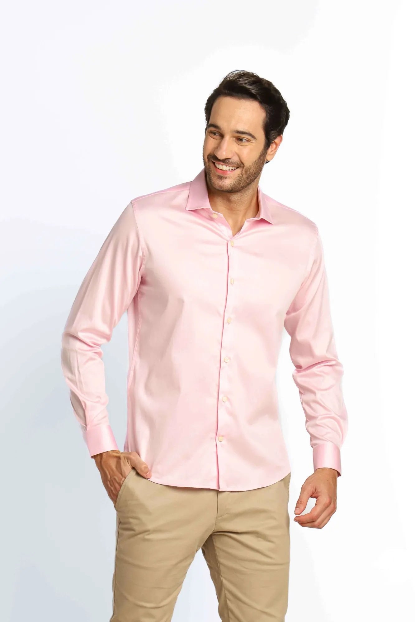 Camisa Dom Henrico ml Slim Fit Milano Acetinada - Henri Store
