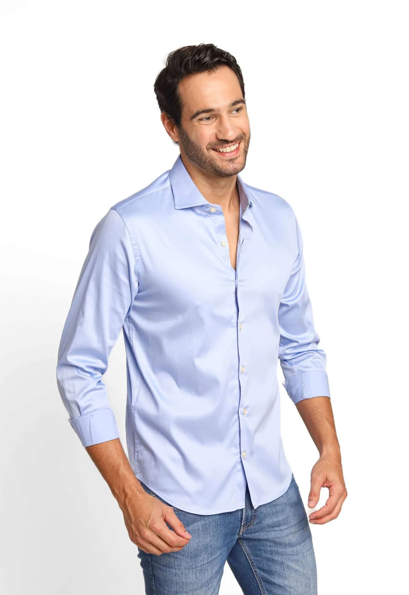Camisa Dom Henrico ml Slim Fit Milano Acetinada - Henri Store