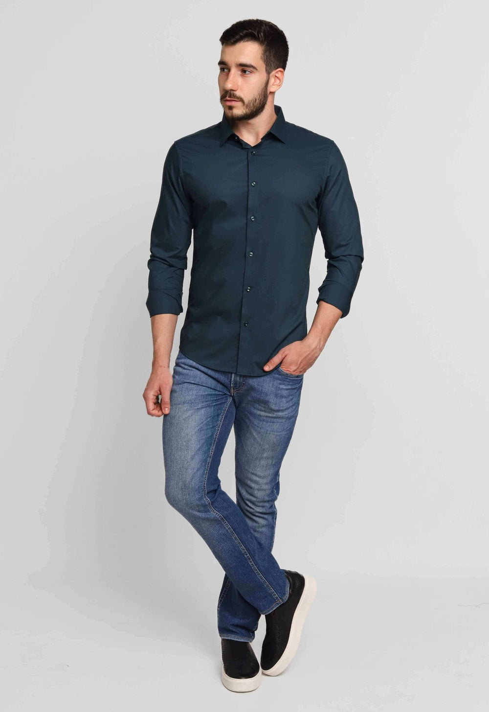Camisa Dom Henrico ml Slim Fit Milão - Henri Store