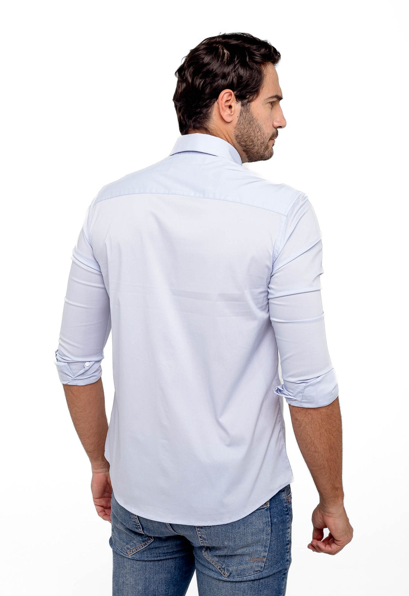 Camisa Dom Henrico ml Slim Fit Poliamida