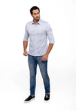 Camisa Dom Henrico ml Slim Fit Poliamida