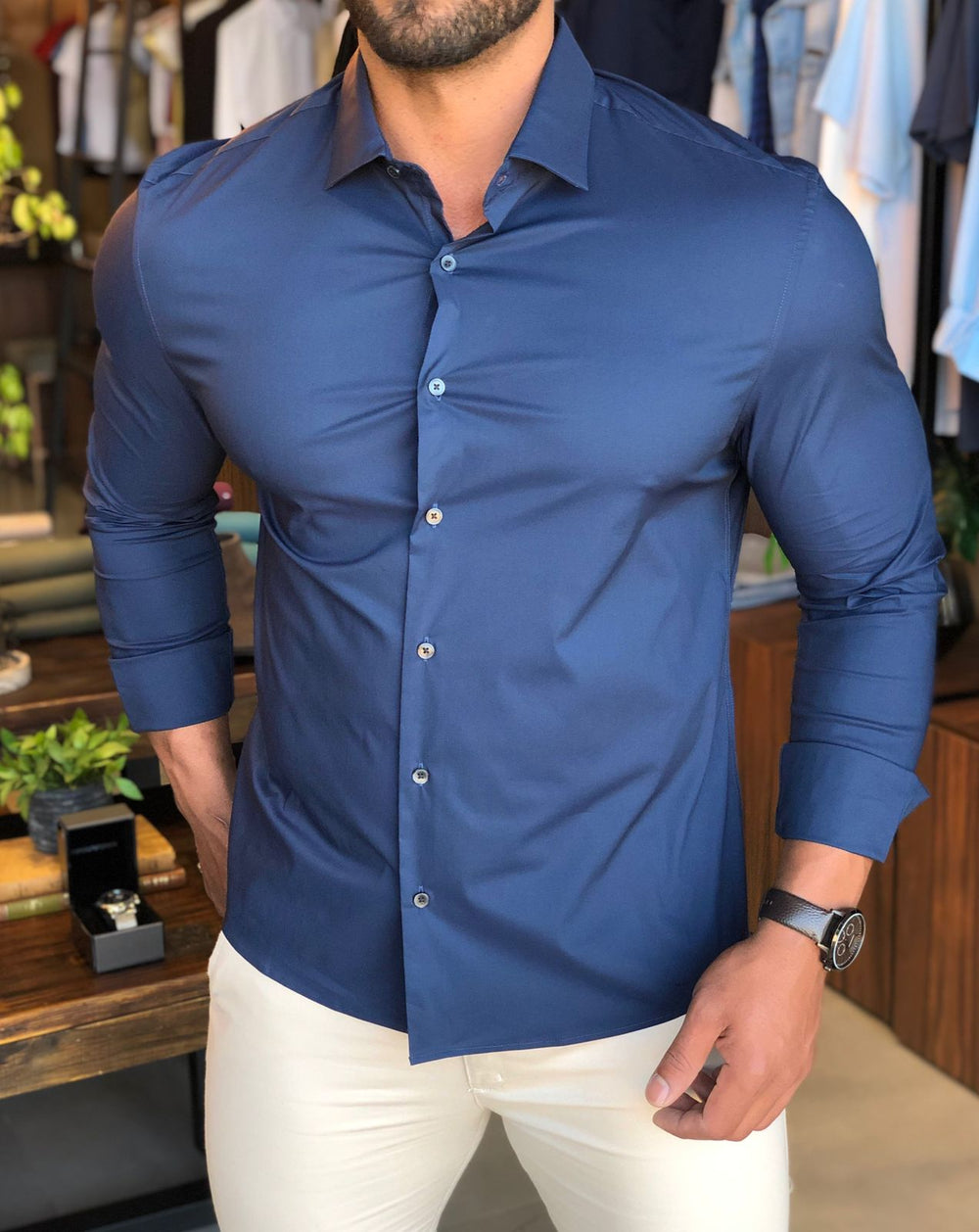 Camisa Dom Henrico ml Slim Fit Rivne - Henri Store