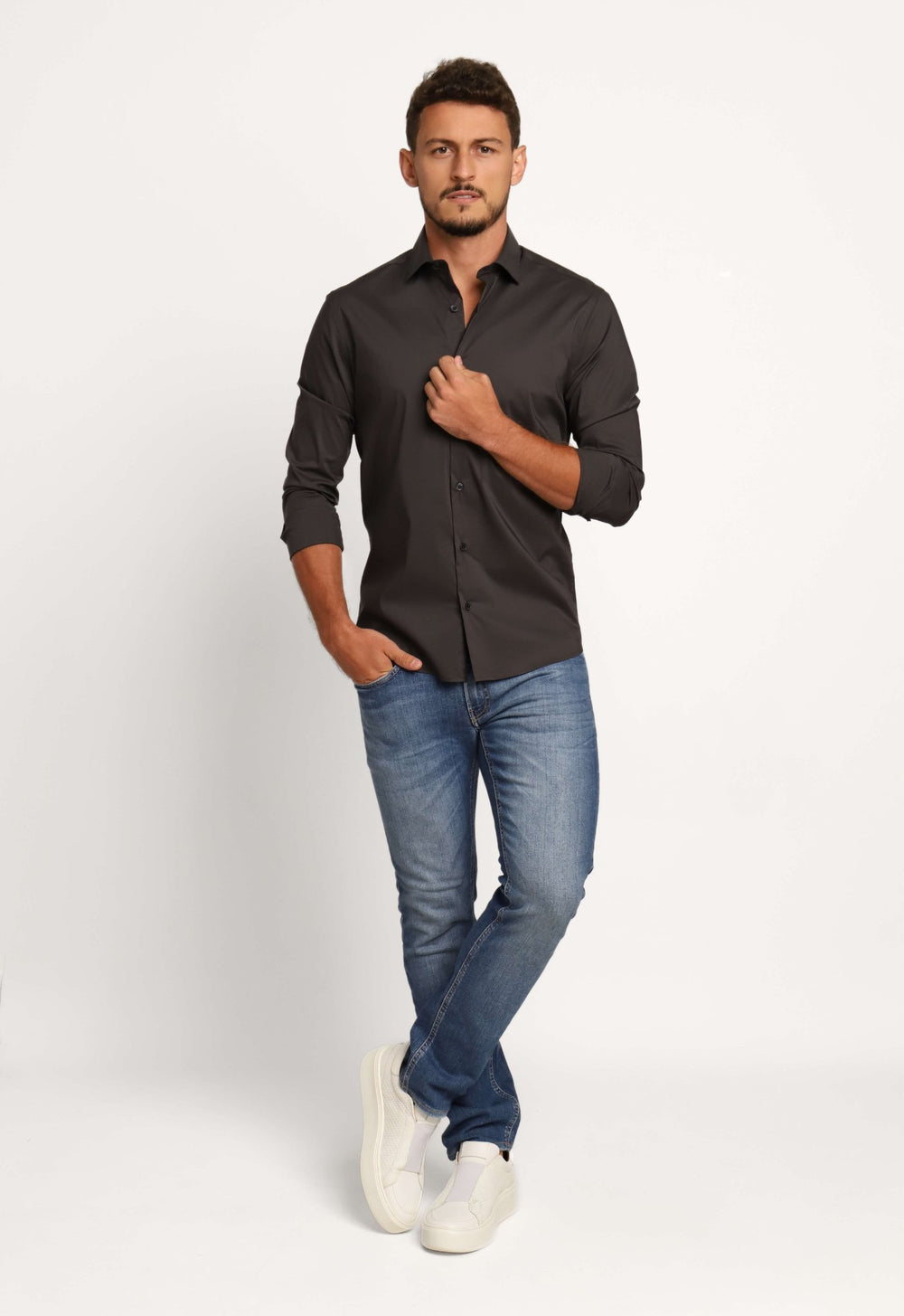 Camisa Dom Henrico ml Slim Fit Rivne - Henri Store