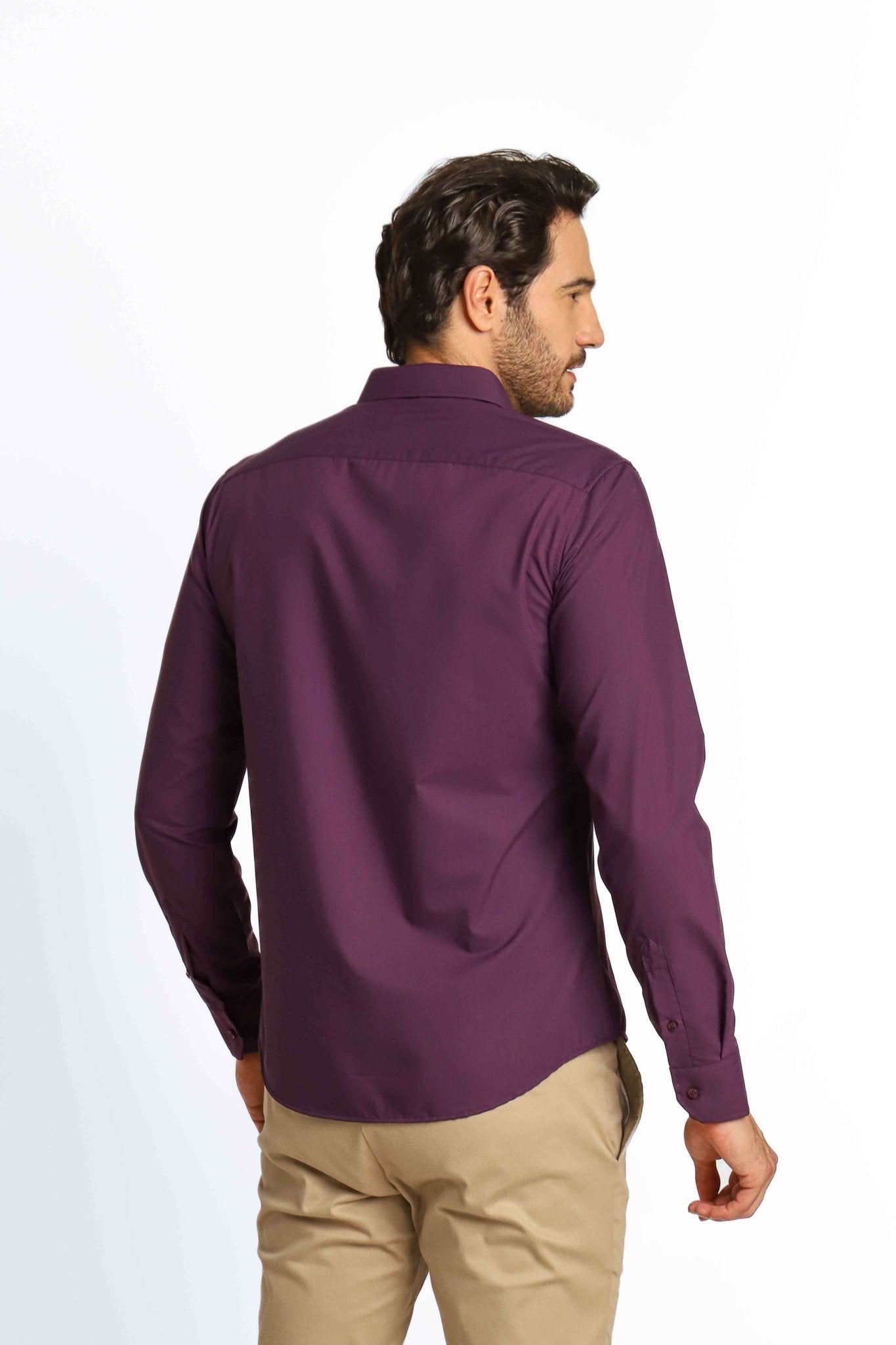 Camisa Dom Henrico Ml Slim Fit Roxo - Henri Store