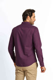 Camisa Dom Henrico Ml Slim Fit Roxo - Henri Store