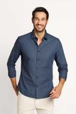 Camisa Dom Henrico Ml Slim Fit Xadrez Marinho - Henri Store