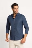 Camisa Dom Henrico Ml Slim Fit Xadrez Marinho - Henri Store