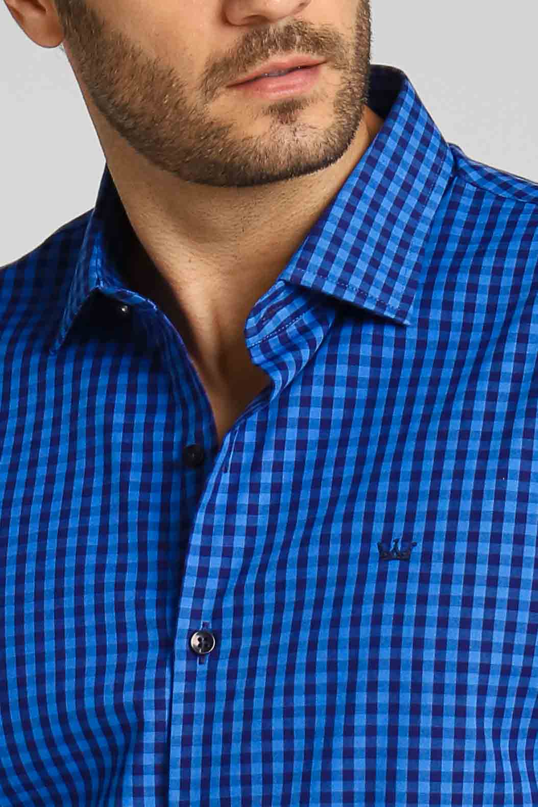 Camisa Dom Henrico ml Slim Xadrez - Henri Store