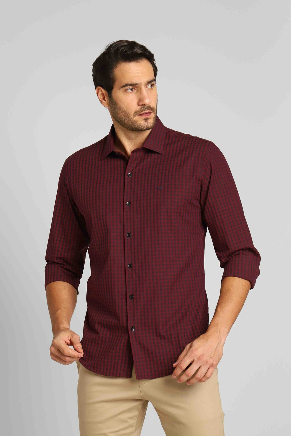 Camisa Dom Henrico ml Slim Xadrez - Henri Store