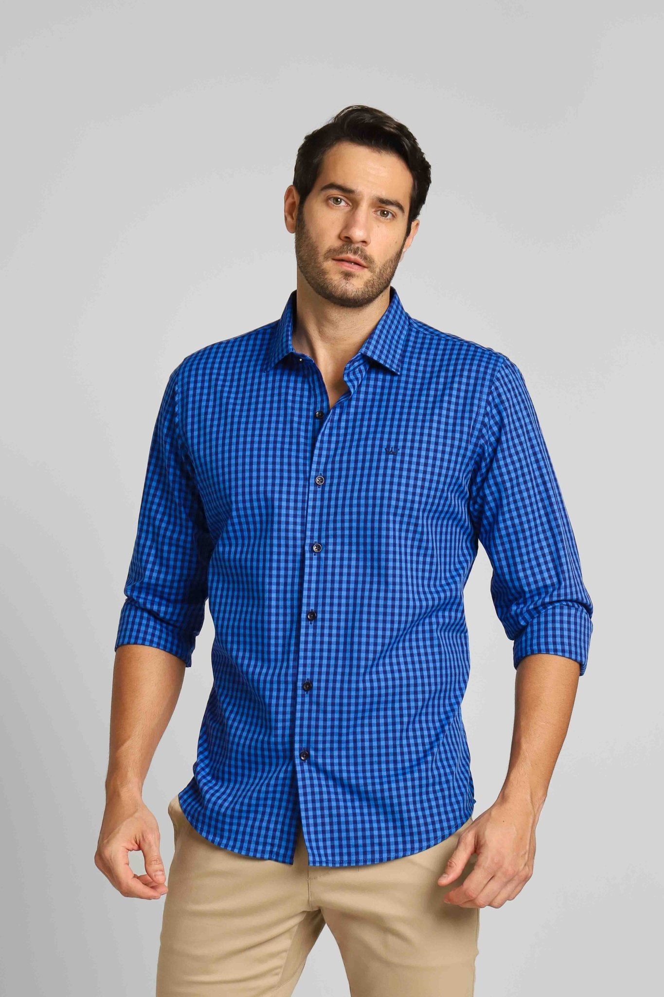 Camisa Dom Henrico ml Slim Xadrez - Henri Store
