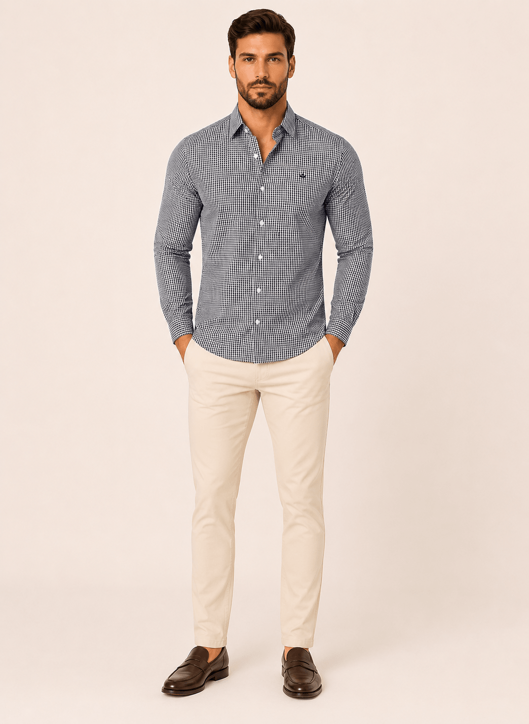 Camisa Dom Henrico ml Xadrez - Henri Store