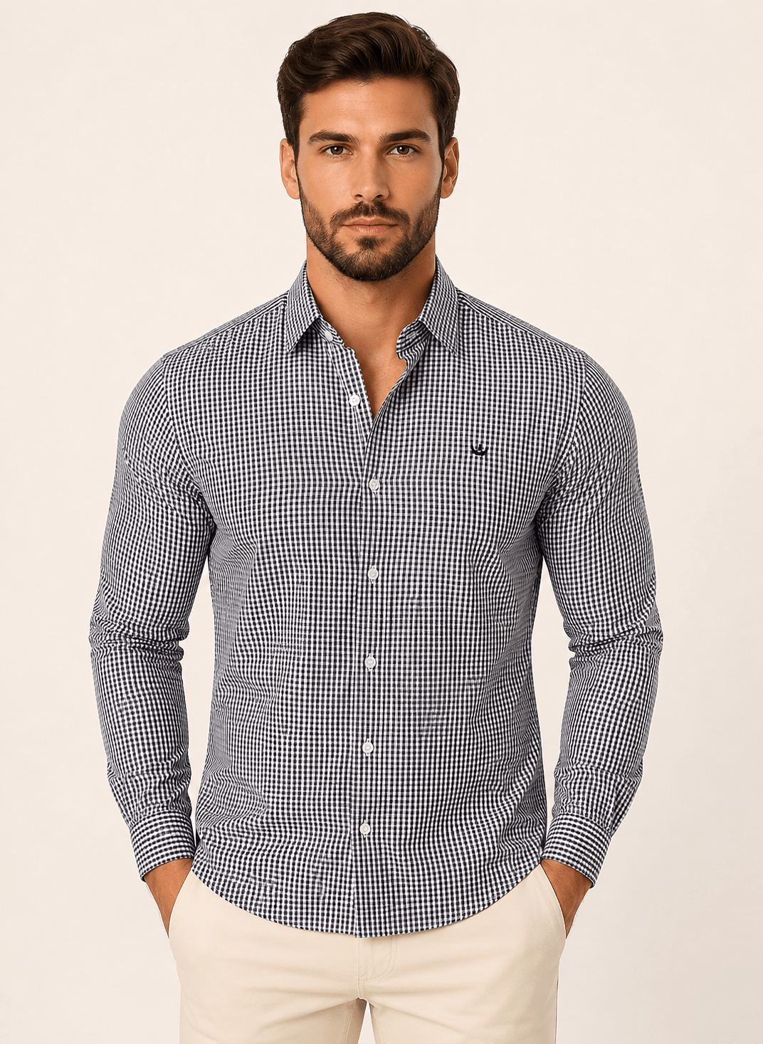 Camisa Dom Henrico ml Xadrez - Henri Store