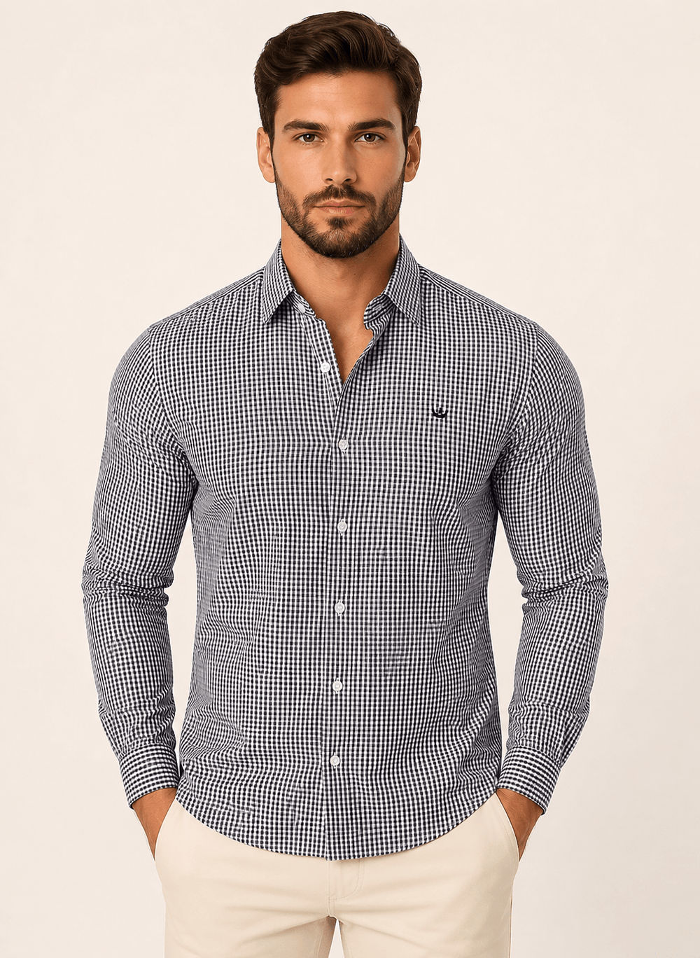 Camisa Dom Henrico ml Xadrez - Henri Store