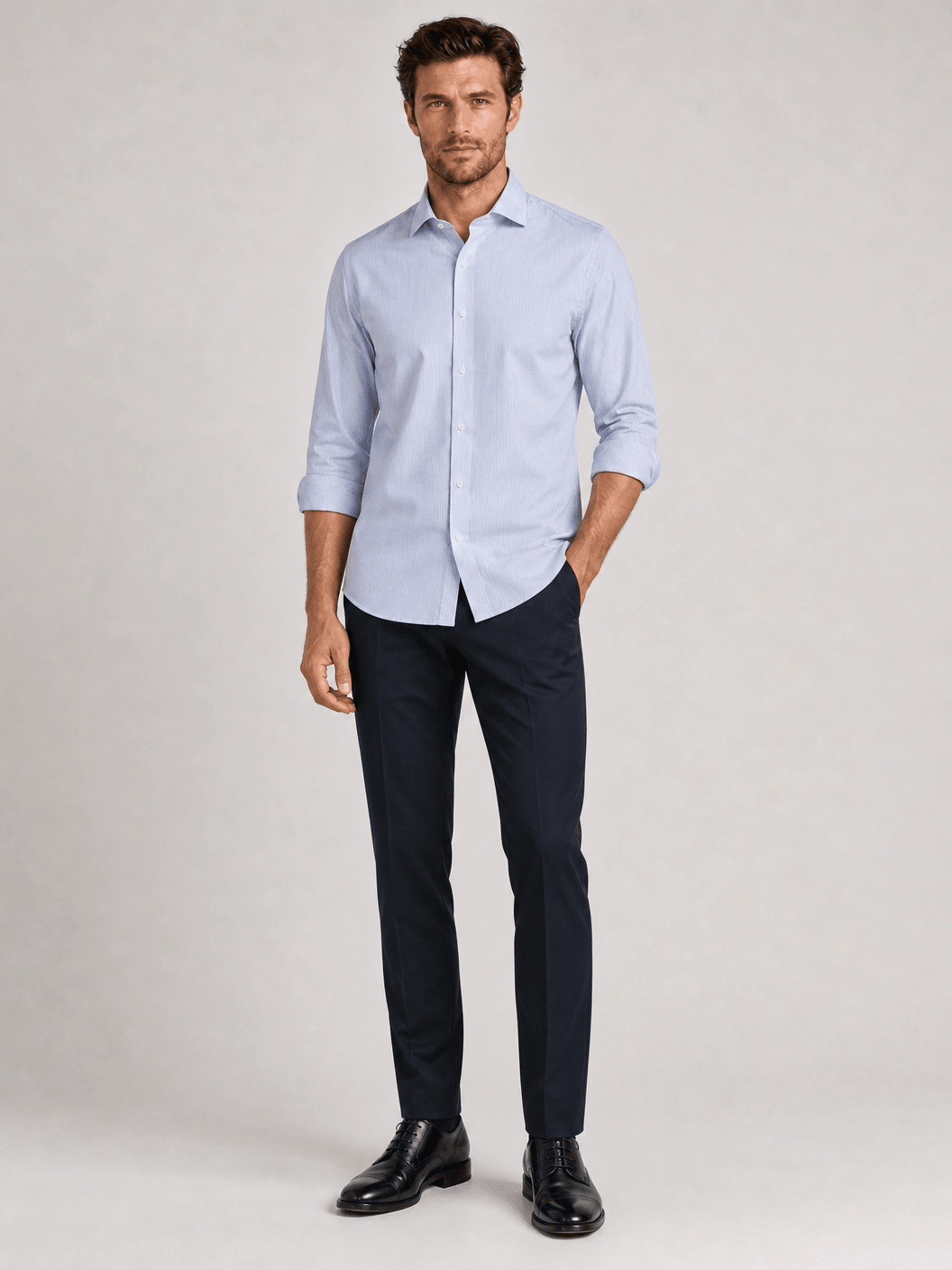 Camisa Dom Henrico Social Masculina Slim Fit Algodão Egípcio Gola Estruturada - Henri Store