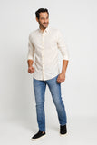 Camisa Eleven Ml Linho Deluxe Areia - Live - Henri Store