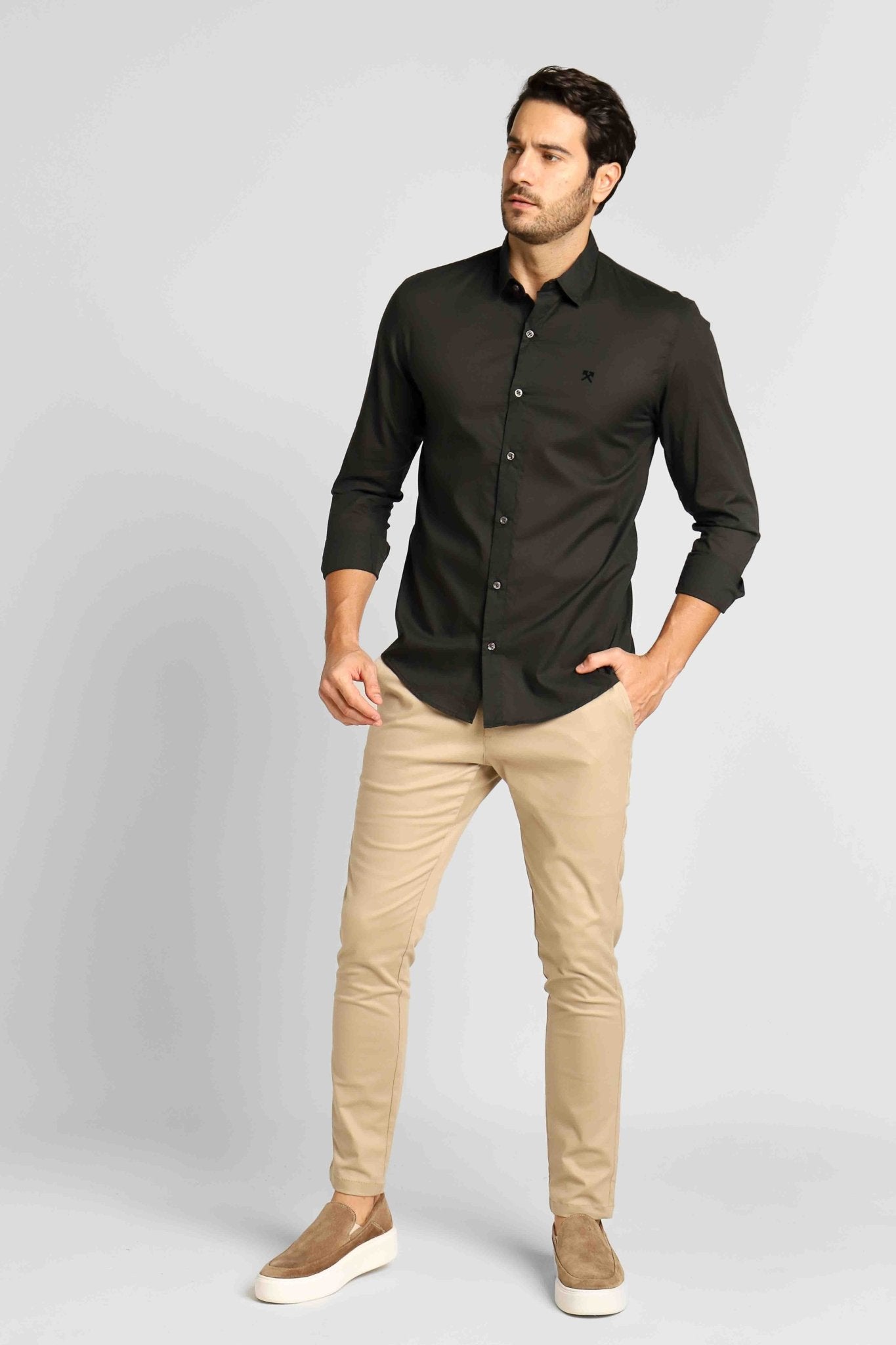 Camisa Eleven Ml Voil Preta - Henri Store