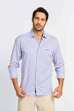 Camisa John John Kell ml Listrada Azul - Henri Store