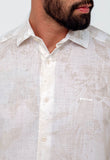 Camisa John John mc Lightbloom Estampado Off White - Henri Store