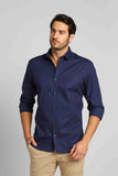 Camisa John John Ml Straight Marinho - Henri Store