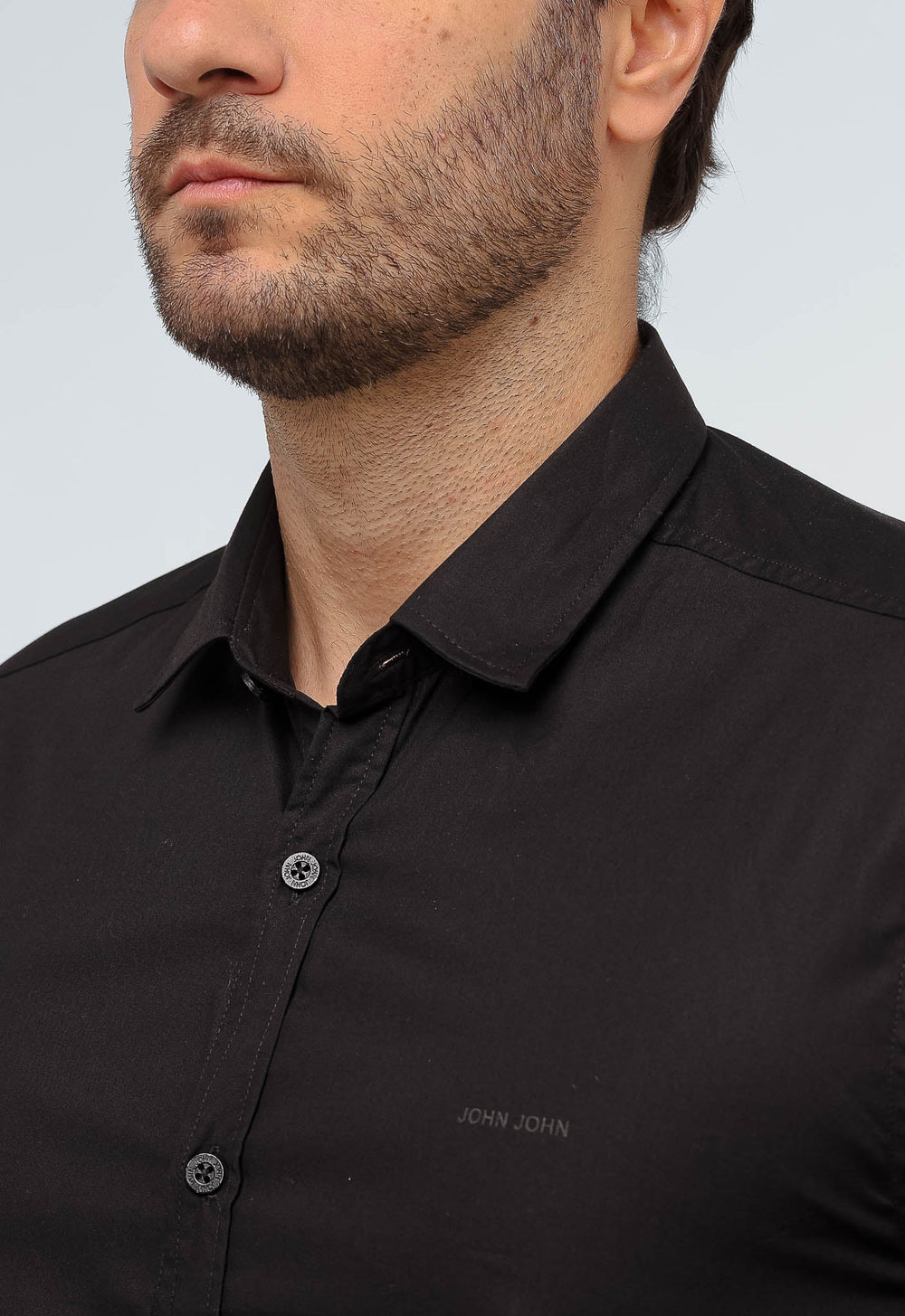 Camisa John John Ml Straight Preta LIVE - Henri Store