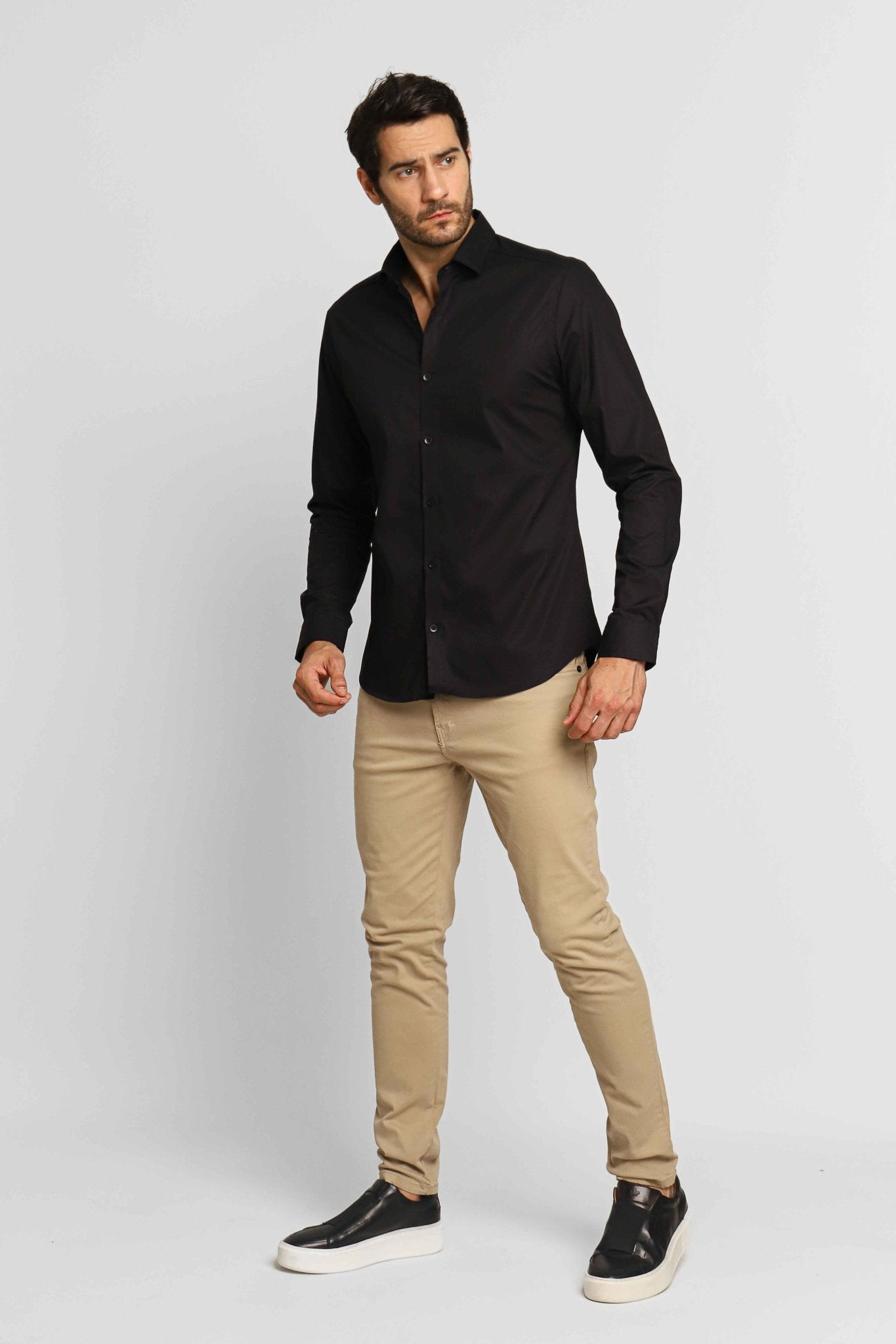 Camisa John John New Slim Black - Henri Store
