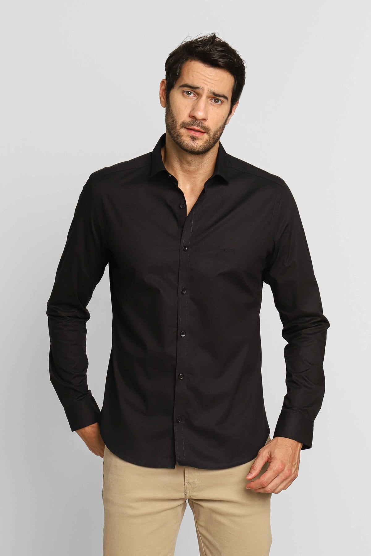 Camisa John John New Slim Black - Henri Store