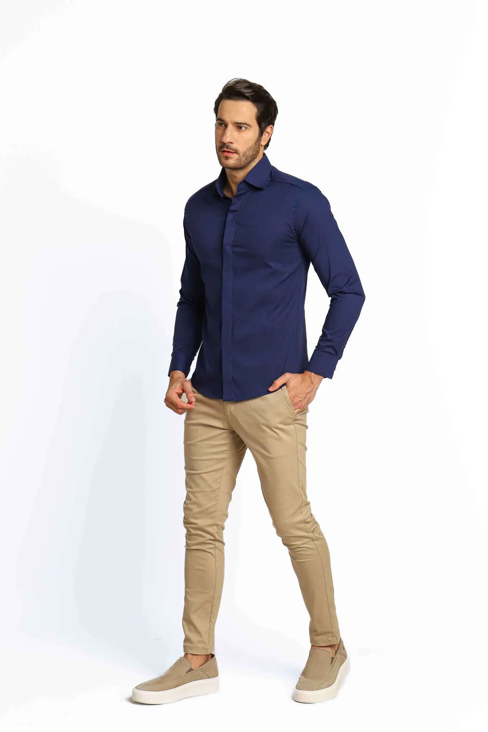 Camisa Manga Longa Slim Fit Scavo Elegance - Henri Store