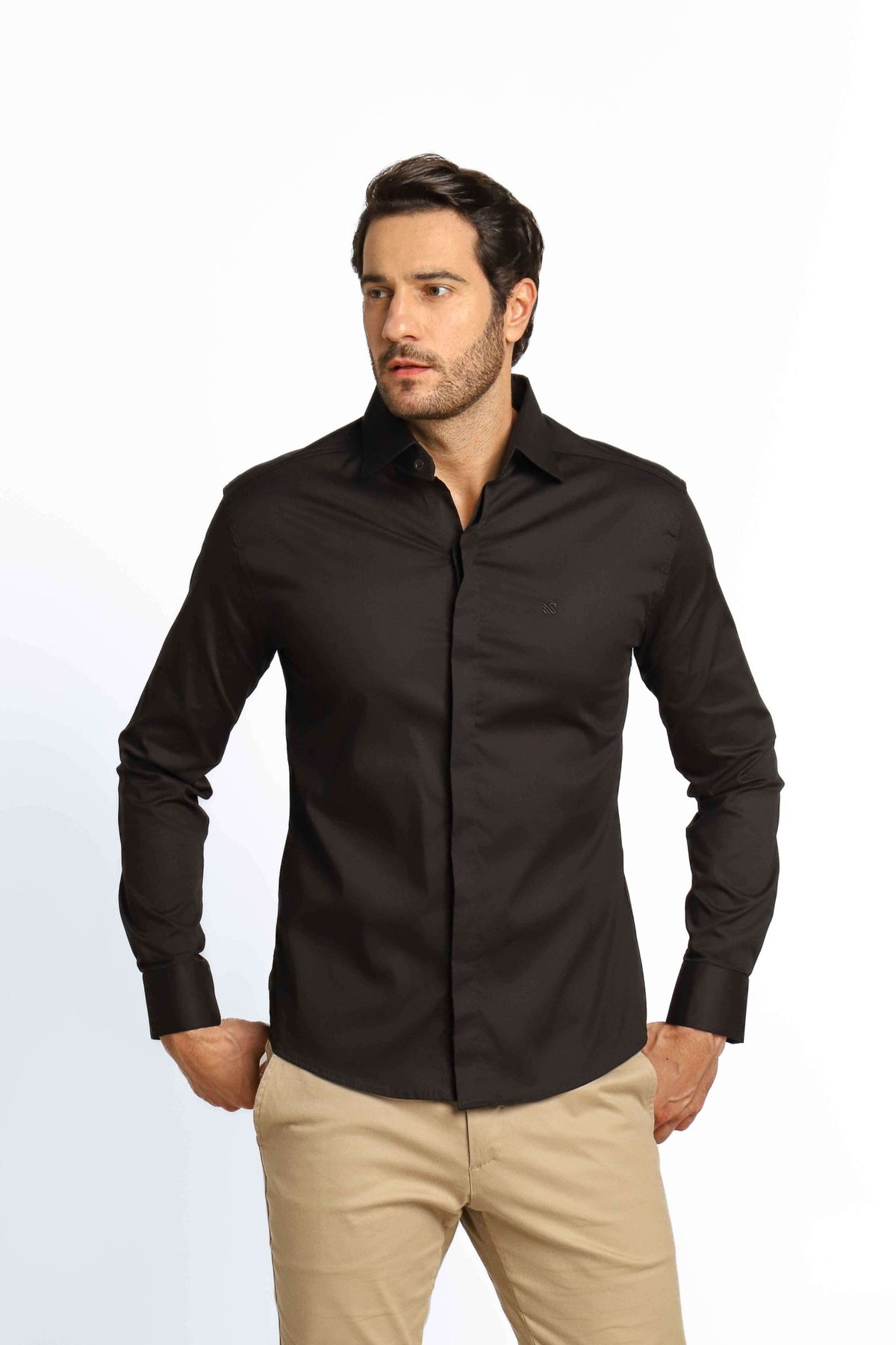 Camisa Manga Longa Slim Fit Scavo Elegance - Henri Store