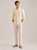 Camisa Ralph Lauren ML Custom Fit Linho Amarela Pony Roxo - Henri Store