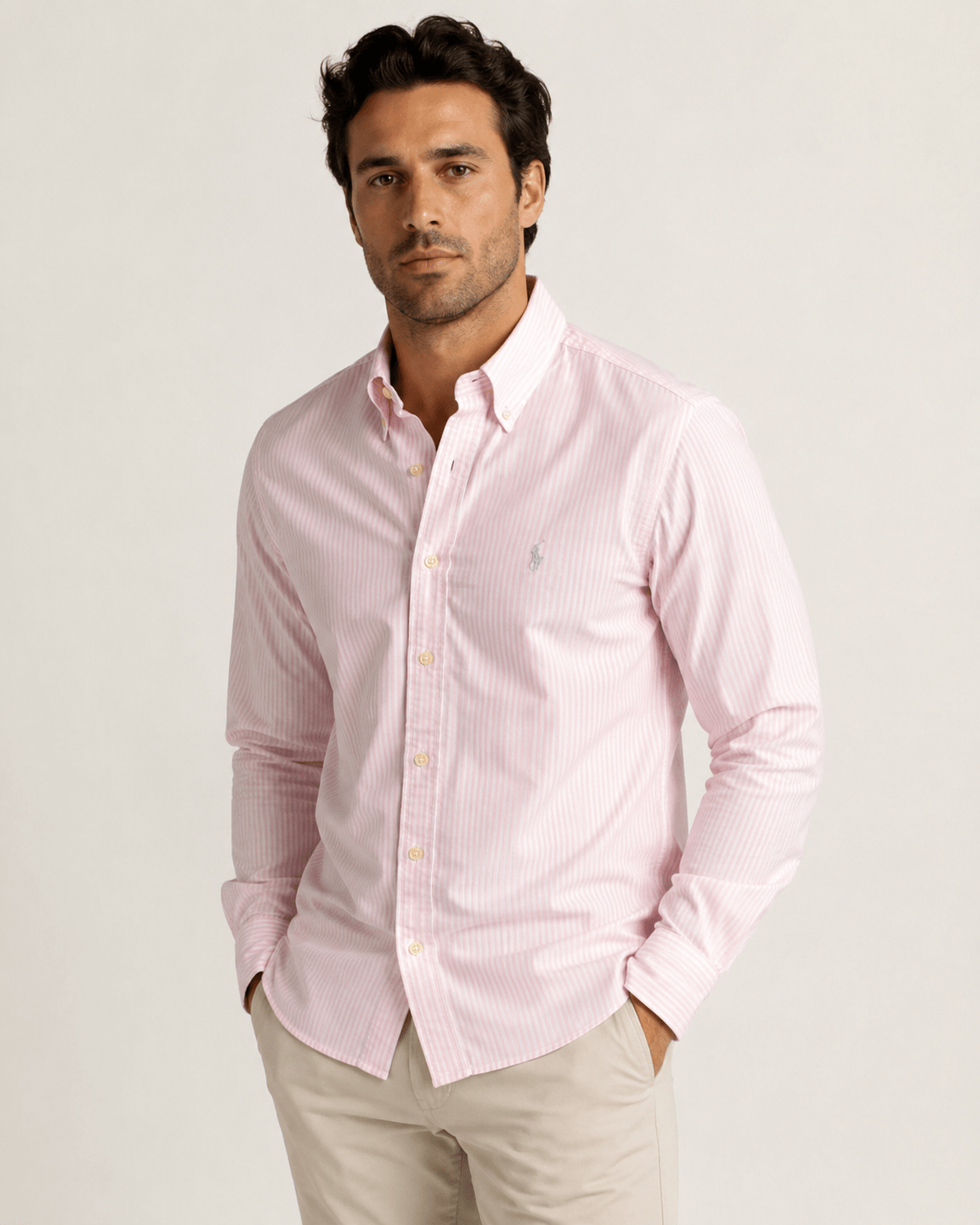 Camisa Ralph Lauren ML Rosa Listrada - Henri Store