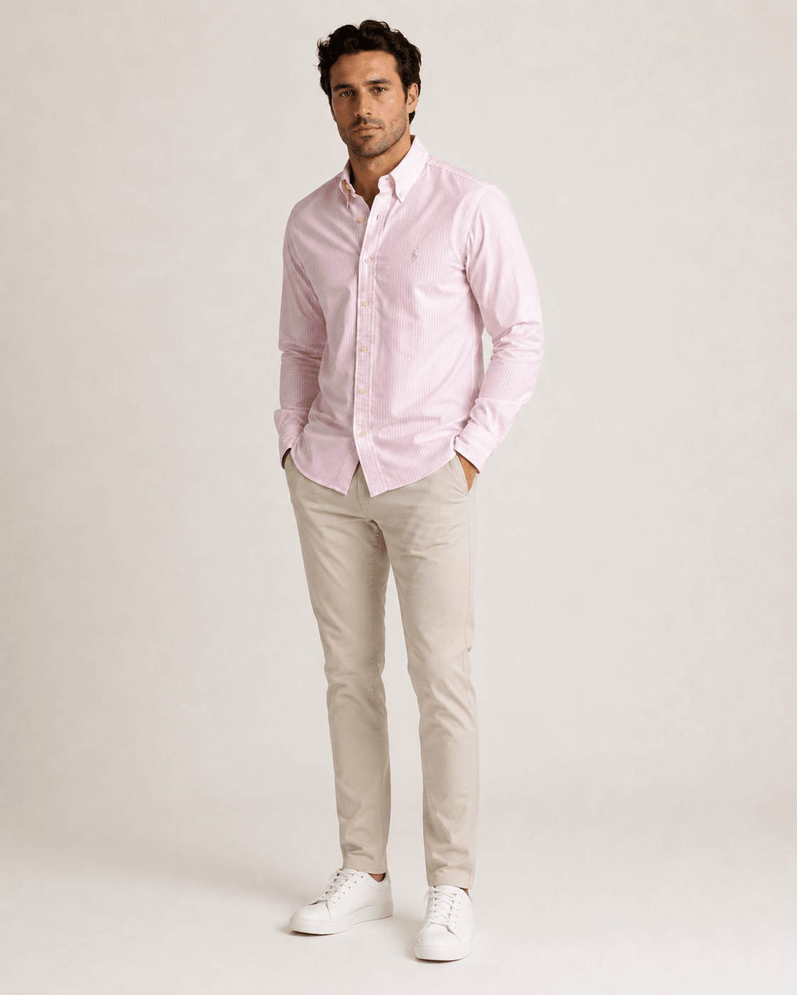 Camisa Ralph Lauren ML Rosa Listrada - Henri Store