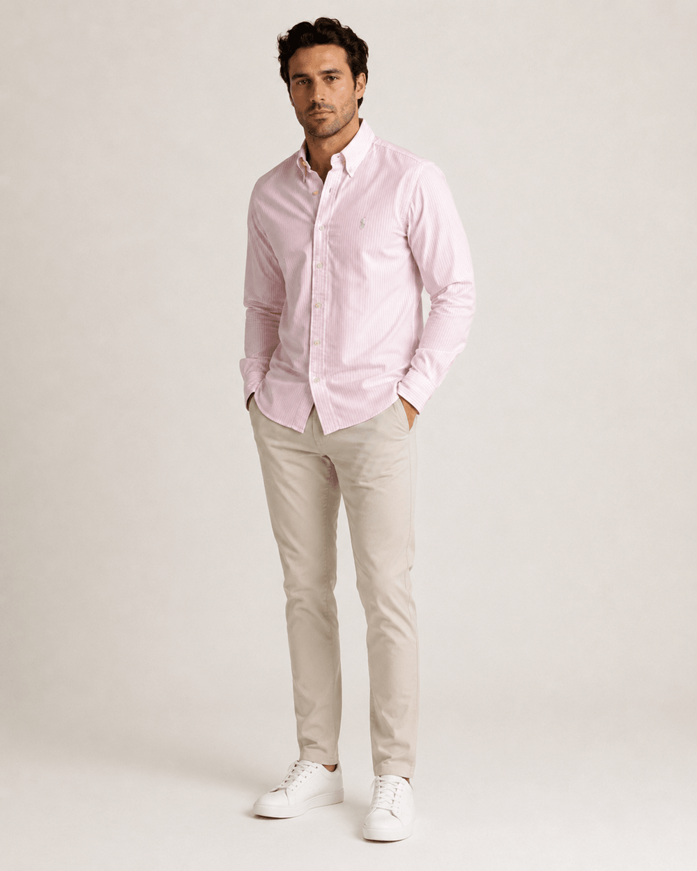 Camisa Ralph Lauren ML Rosa Listrada - Henri Store