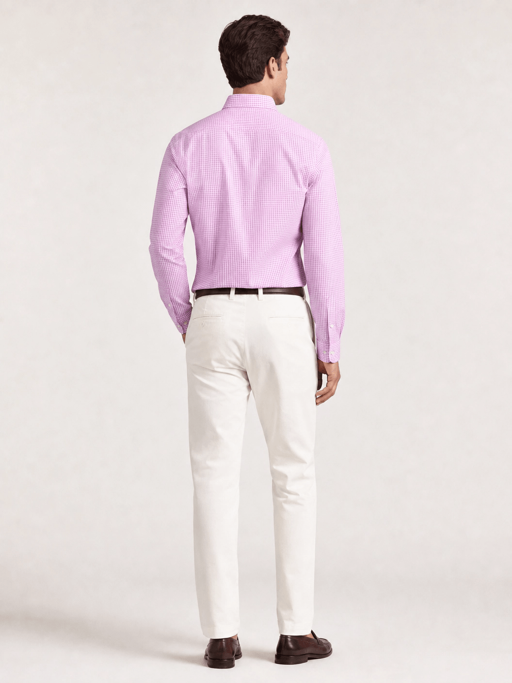 Camisa Ralph Lauren Xadrez Rosa ML Poney Marinho -LIVE - Henri Store