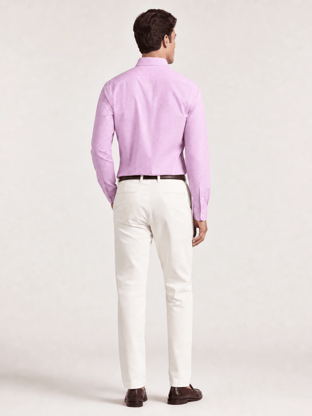 Camisa Ralph Lauren Xadrez Rosa ML Poney Marinho -LIVE - Henri Store