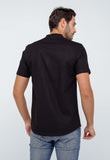 Camisa Red Feather Mc Gola Padre Linho Preta - Henri Store