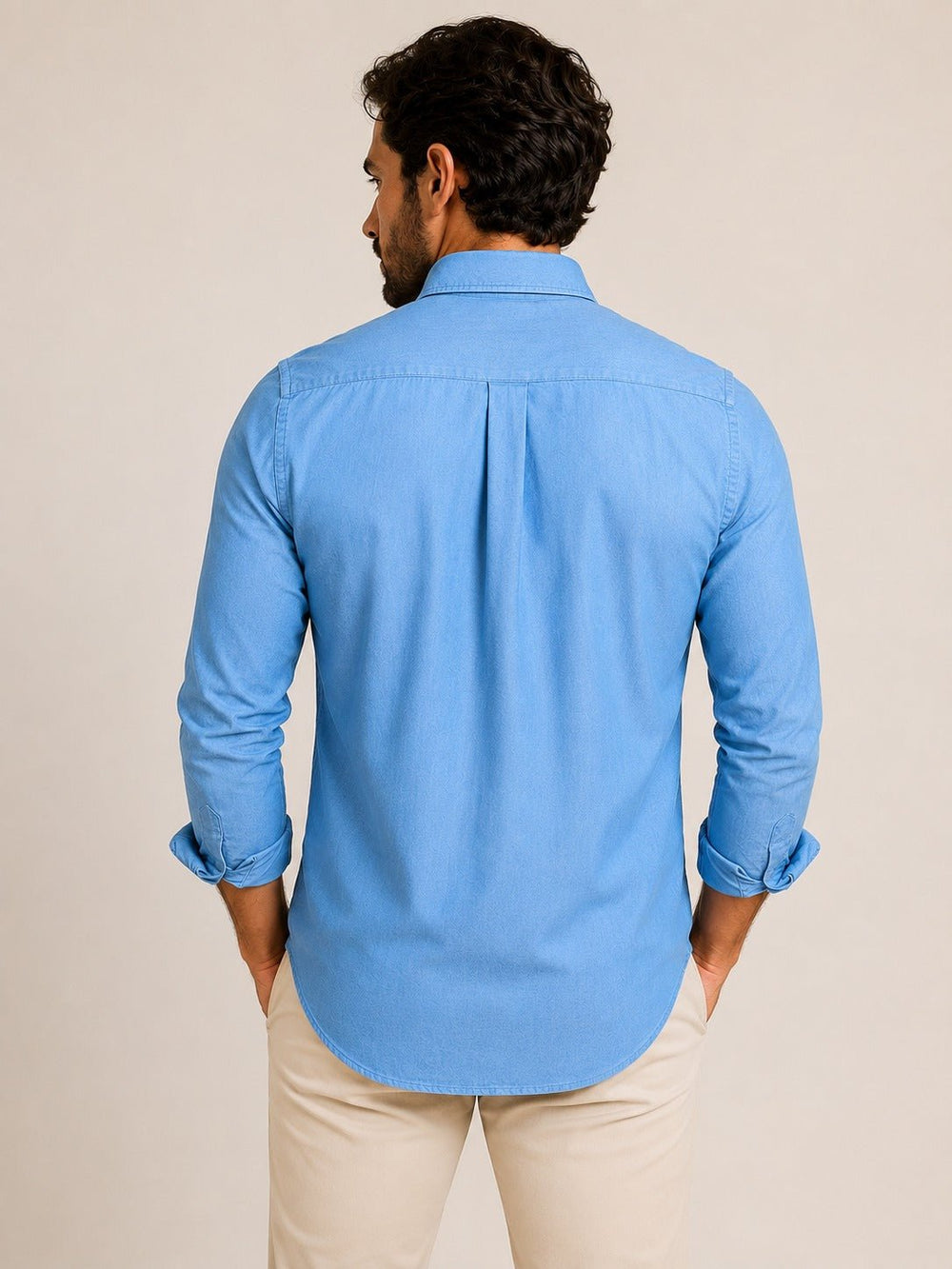 Camisa RL Custom Fit Jeans Medio Ponei Colorido - Henri Store