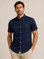 Camisa RL Custom Fit Manga Curta Poney Colorido