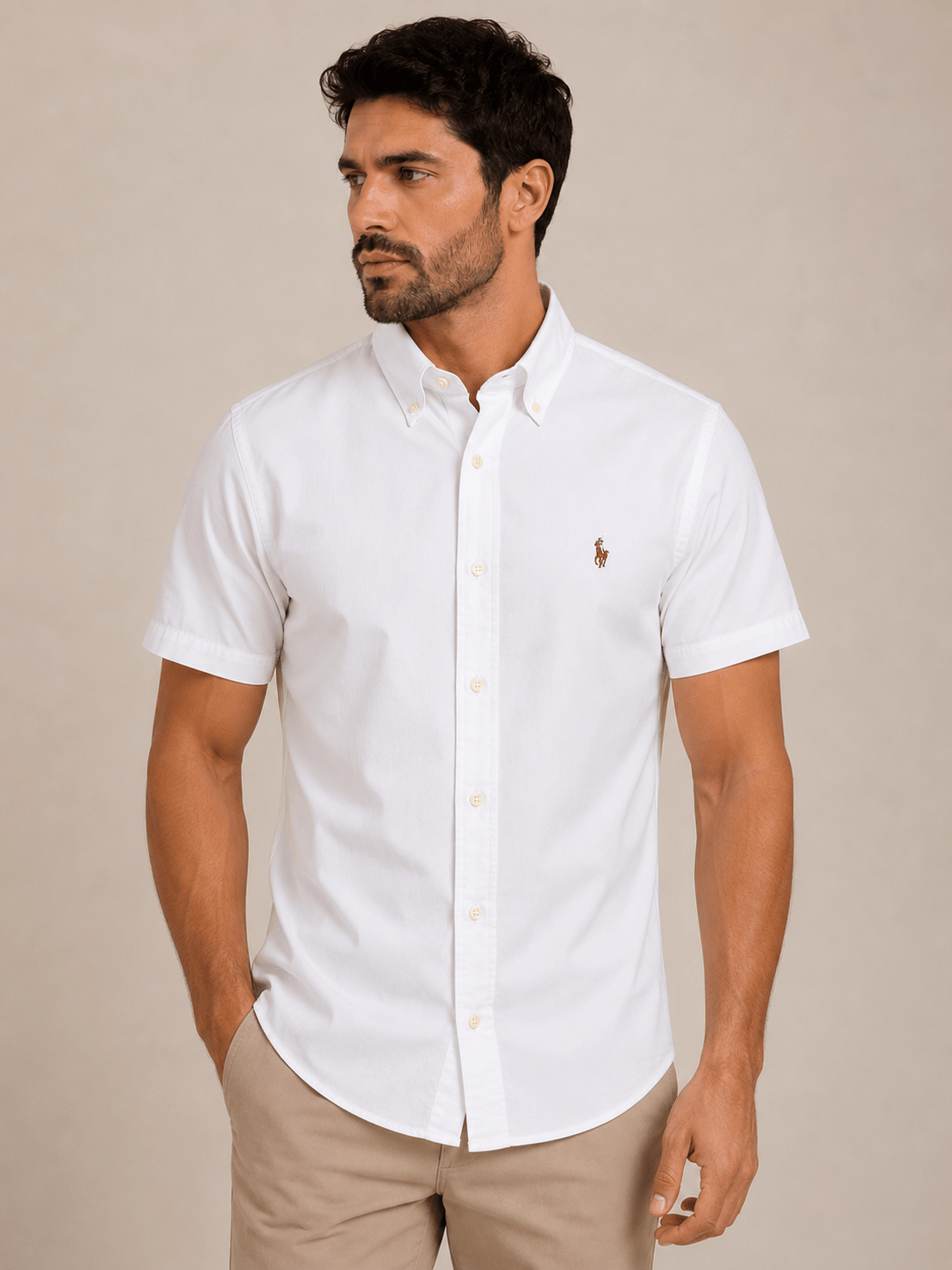 Camisa RL Custom Fit Manga Curta Poney Colorido - Henri Store