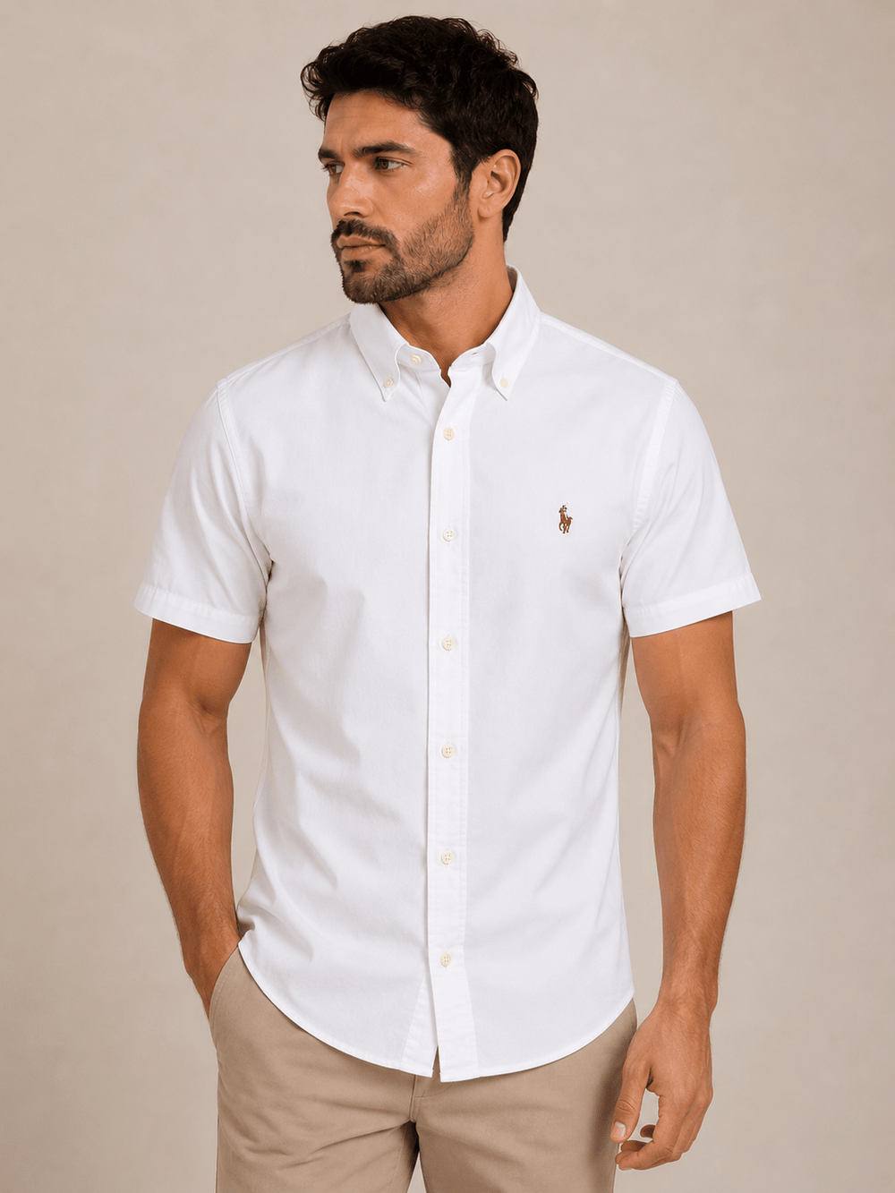 Camisa RL Custom Fit Manga Curta Poney Colorido - Henri Store
