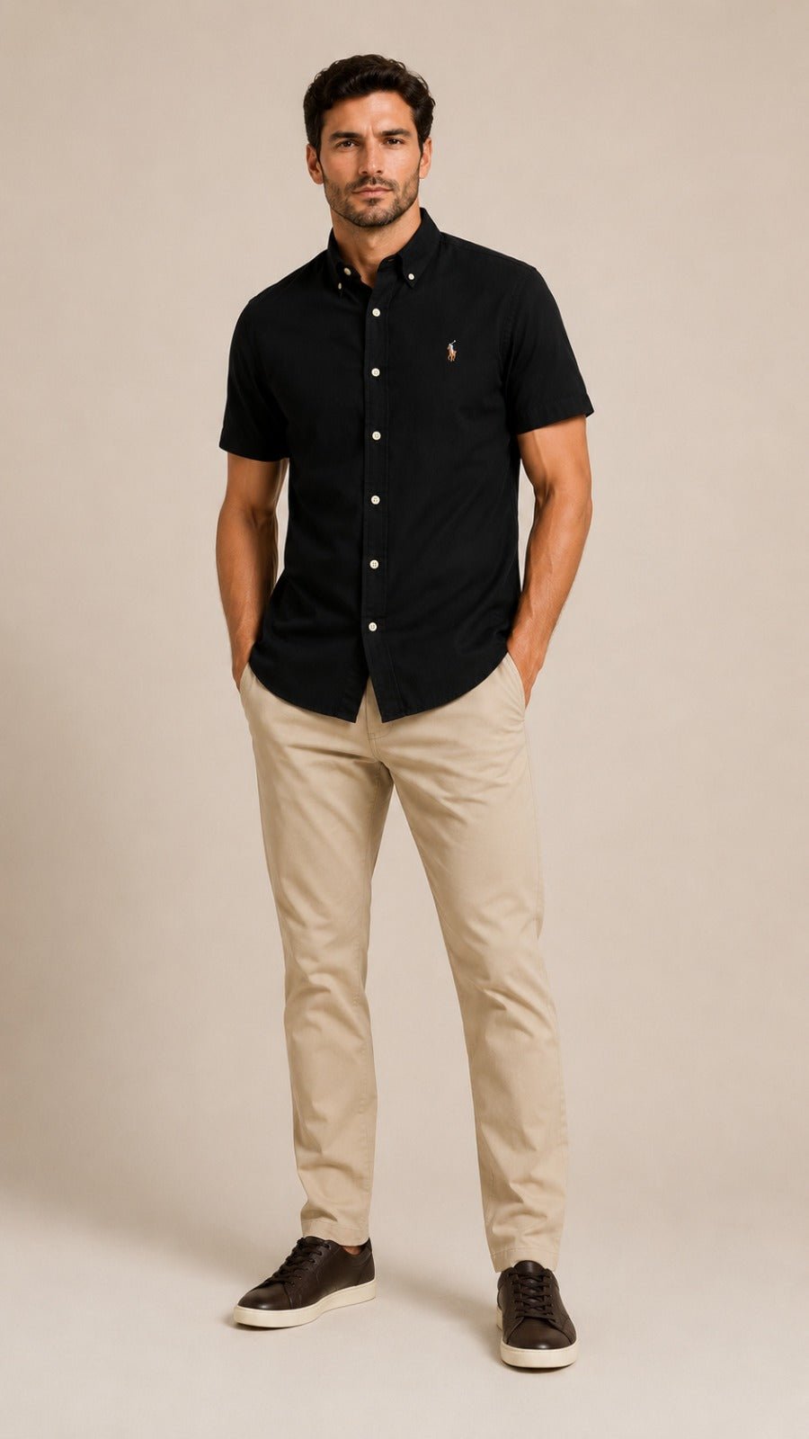 Camisa RL Custom Fit Manga Curta Poney Colorido - Henri Store