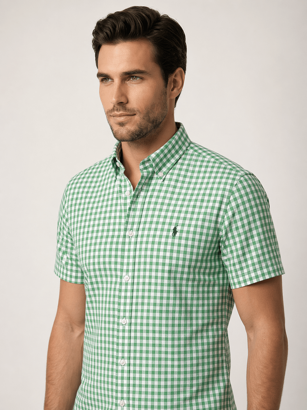 Camisa RL Custom Fit Manga Curta Xadrez - Henri Store