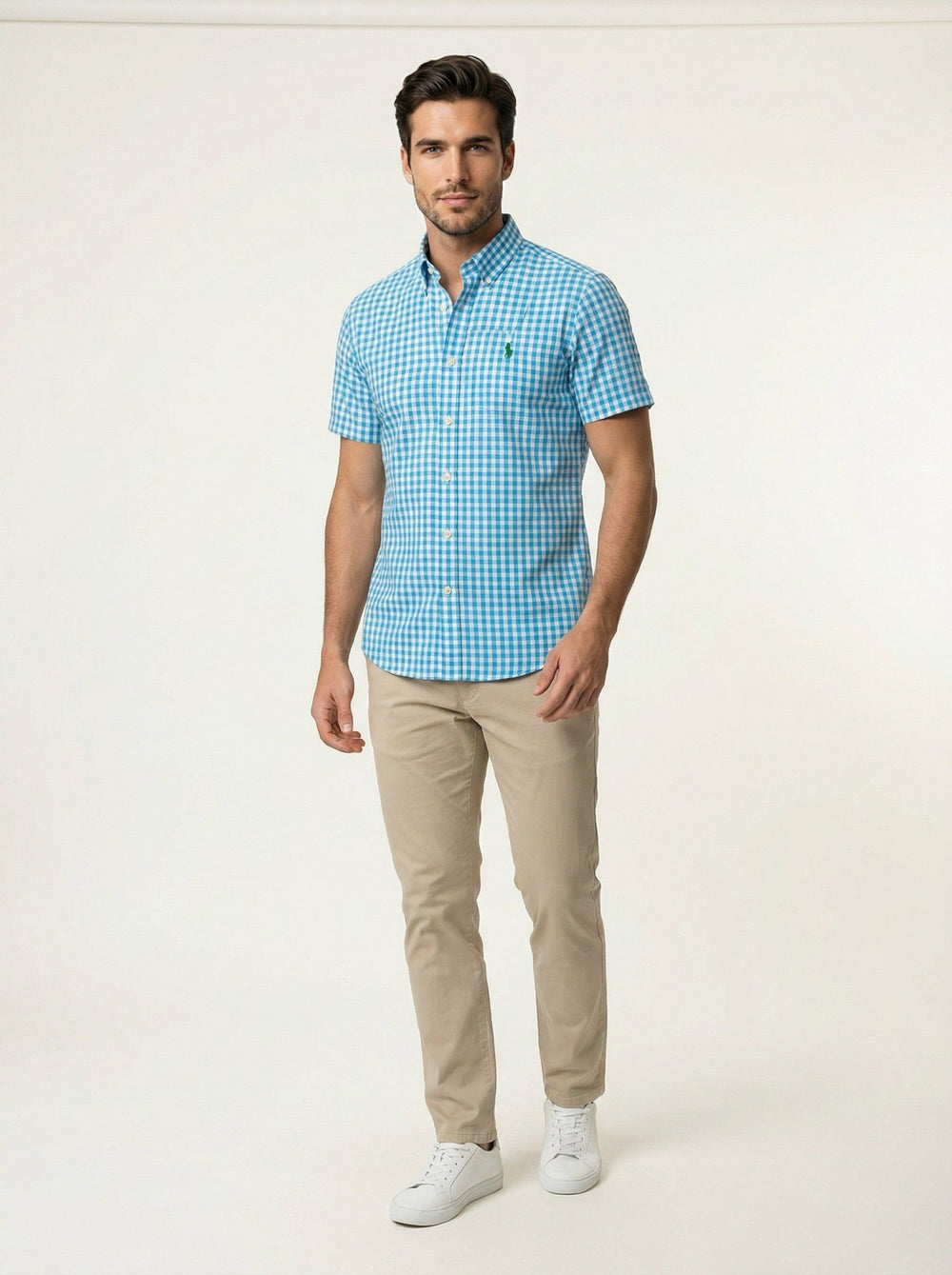 Camisa RL Custom Fit Manga Curta Xadrez - Henri Store