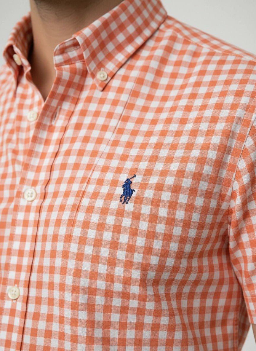 Camisa RL Custom Fit Manga Curta Xadrez - Henri Store