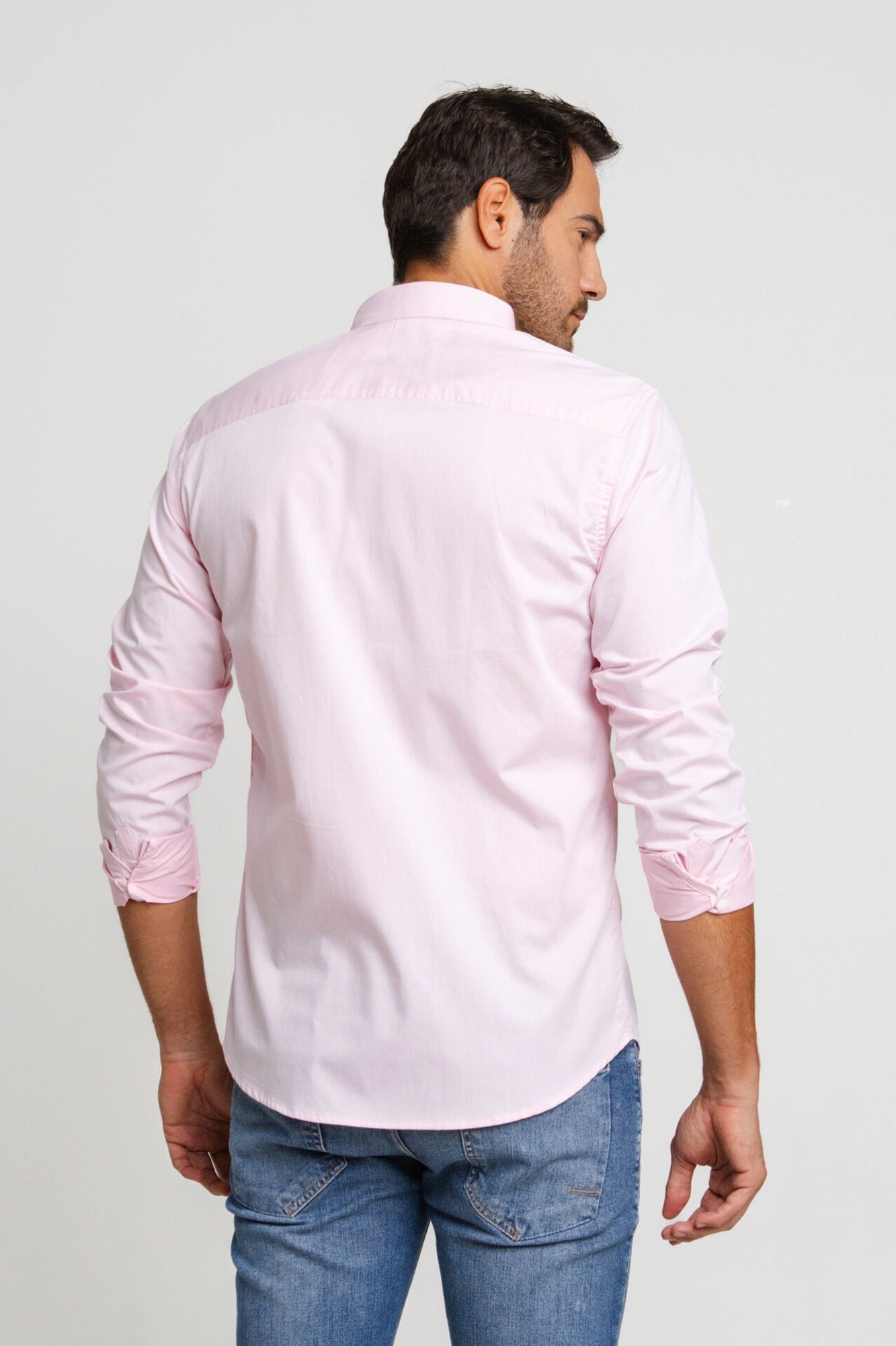Camisa RL Custom Fit Ml Rosa / Small Poney Azul Tifanny - Henri Store