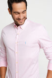 Camisa RL Custom Fit Ml Rosa / Small Poney Azul Tifanny - Henri Store