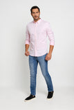 Camisa RL Custom Fit Ml Rosa / Small Poney Azul Tifanny - Henri Store